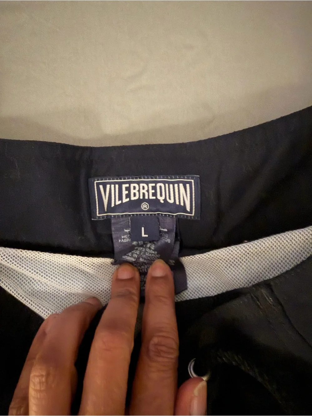 Vilebrequin Navy and Light Blue Striped Swim Trunks- Never Worn